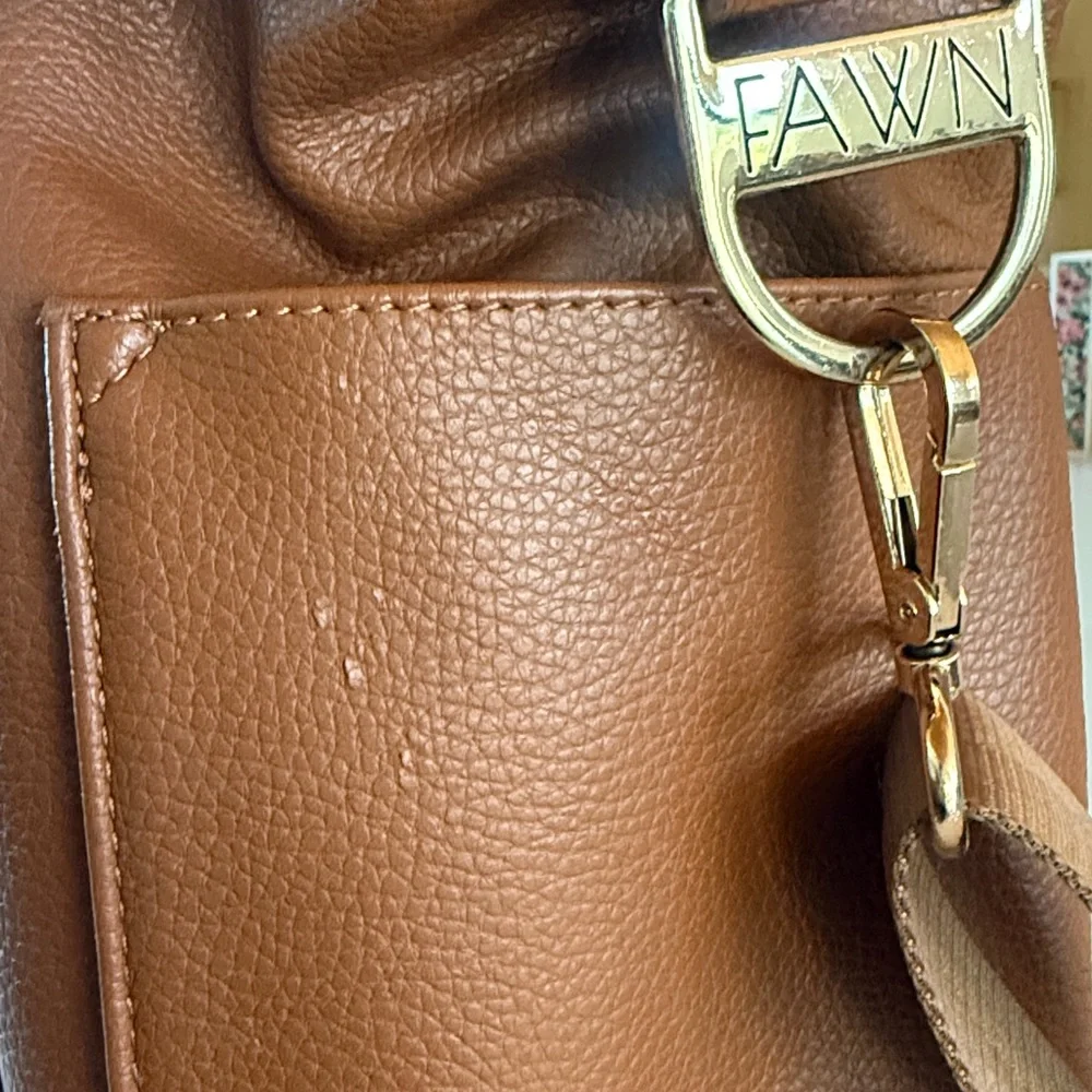 FAWN The Original Diaper Bag Backpack - Brown/ Cognac Color